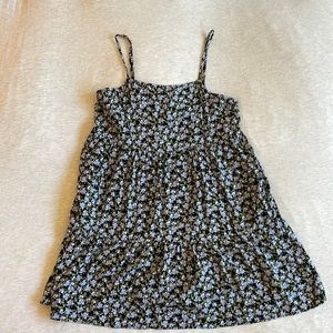 Wild fable floral blue/purple/black/green flowy dress size M